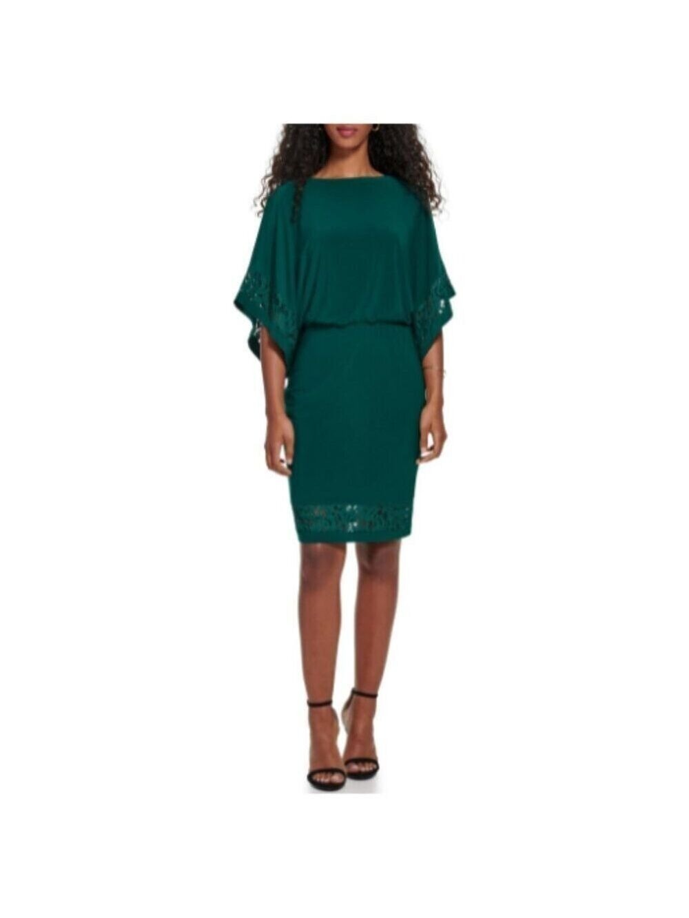 Jessica Howard Lace Trim Knit Mini Dress 6 NWT